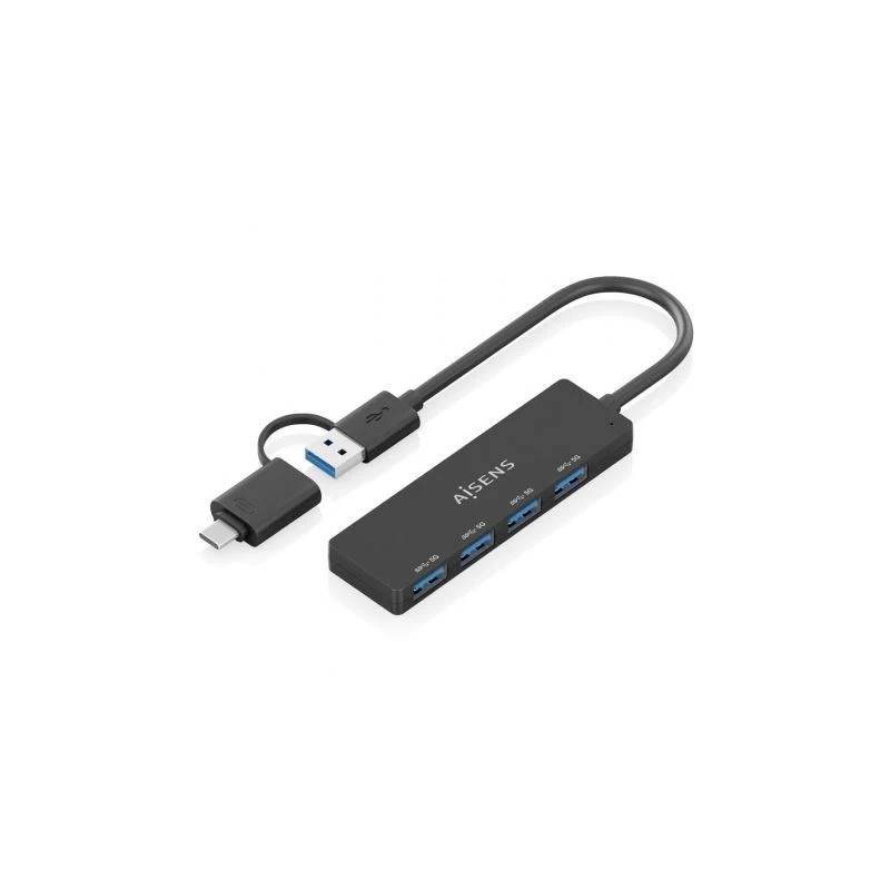 Hub USB Tipo-C + USB 3.1 Aisens A109-0987/ 4xUSB