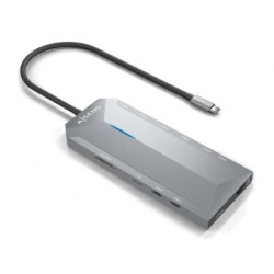 Docking USB Tipo-C Aisens ASUC-12P005-GR/ 2xHDMI 4K/ 3xUSB/ 2xUSB Tipo