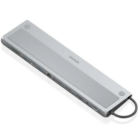 Docking USB Tipo-C Aisens ASUC-12P020-GR/ 2xHDMI 4K/ 3xUSB/ 1xUSB Tipo