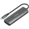 Docking USB Tipo-C Aisens ASUC-6P023-GR/ 1xHDMI 4K/ 2xUSB/ 1xUSB Tipo-