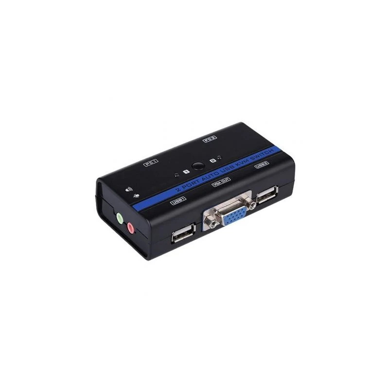 Conmutador KVM SVGA Aisens A111-0064/ 2PC con 1 sólo teclado y ratón