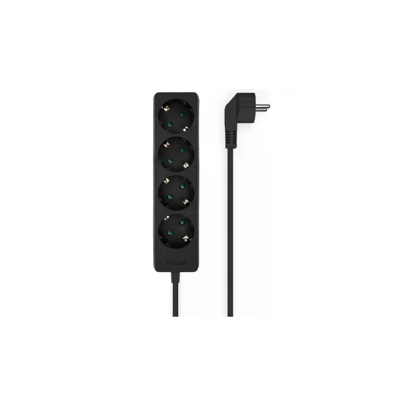 Regleta Aisens A154-0534/ 4 Tomas de Corriente/ Cable 1.4m/ Negro