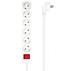 Regleta con Interruptor Aisens A154-0535/ 6 Tomas de Corriente/ Cable