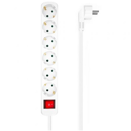 Regleta con Interruptor Aisens A154-0535/ 6 Tomas de Corriente/ Cable