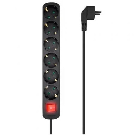 Regleta con Interruptor Aisens A154-0536/ 6 Tomas de Corriente/ Cable