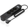 Regleta con Interruptor Aisens ASPS-2A2C11-BK/ 3 Tomas de Corriente/ 2