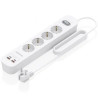 Regleta con Interruptor Aisens ASPS-2A2C12-W/ 4 Tomas de Corriente/ 2
