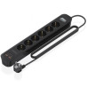 Regleta con Interruptor Aisens ASPS-2A2C17-BK/ 6 Tomas de Corriente/ 2