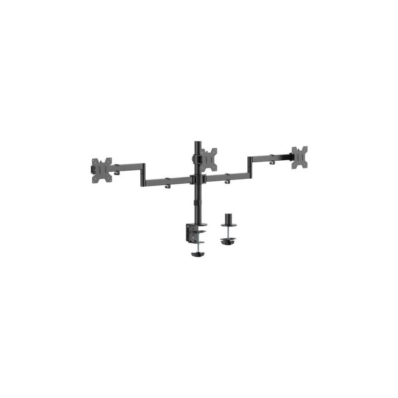 Soporte de Mesa para 3 Monitores Aisens DT27TSR-281/ Giratorio/ Inclin