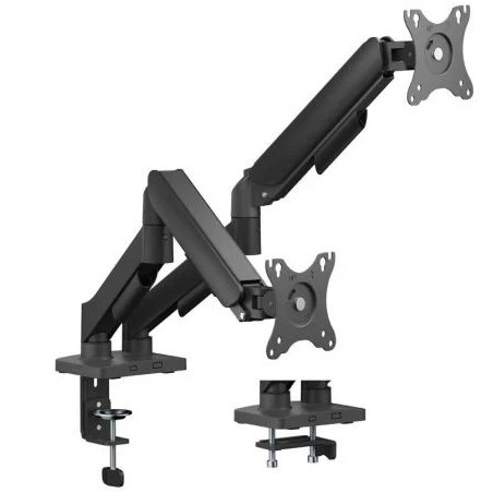 Soporte de Mesa con Contrapeso para 2 Monitores Aisens DT32TSR-357/ Gi