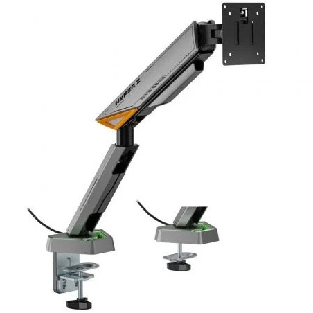 Soporte de Mesa Gaming para Monitor Aisens DT49TSRRGB-347/ Giratorio/