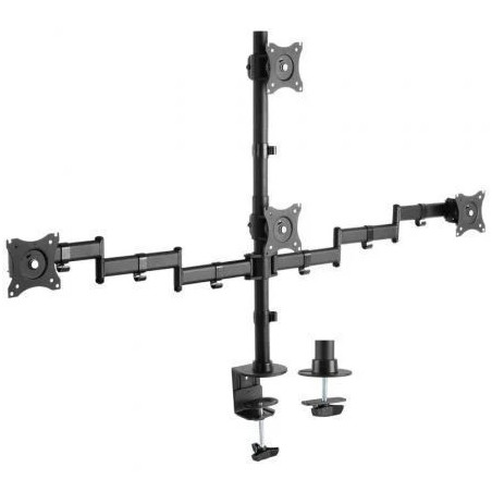 Soporte de Mesa para 4 Monitores y TV Aisens DT27TSR-379/ Giratorio/ I