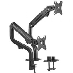 Soporte de Mesa para 2 Monitores Aisens DT32TSR-141/ Giratorio/ Inclin
