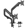 Soporte de Mesa para 2 Monitores Aisens DT32TSR-141/ Giratorio/ Inclin