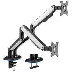 Soporte Gaming para 2 Monitores Aisens DT32TSR-297/ hasta 9kg/ con Ilu