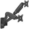 Soporte de Pared para 2 Monitores o TV Aisens WT32TSR-225/ Giratorio/