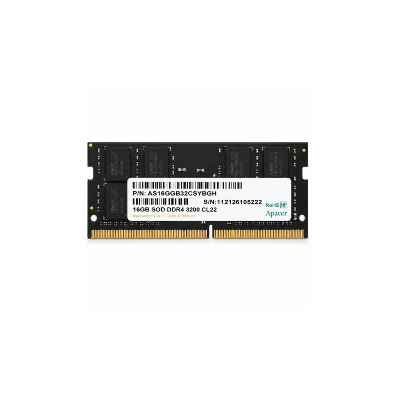 Memoria RAM Apacer ES.16G21.GSH 16GB/ DDR4/ 3200MHz/ 1.2V/ CL22/ SODIM