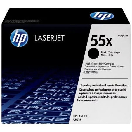 Tóner Original HP nº55X XL Alta Capacidad/ Negro