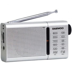 Radio Portátil Daewoo DW1037/ a Pilas/ Plateada | APLIUM