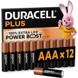 Pack de 12 Pilas AAA Duracell Plus Power Boost DPBLR3B12/ 1.5V/ Alcali