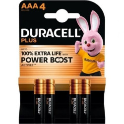 Pack de 4 Pilas AAA Duracell Plus Power Boost DPBLR3B4/ 1.5V/ Alcalina