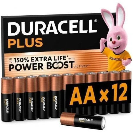 Pack de 12 Pilas AA Duracell Plus Power Boost DPBLR6B12/ 1.5V/ Alcalin