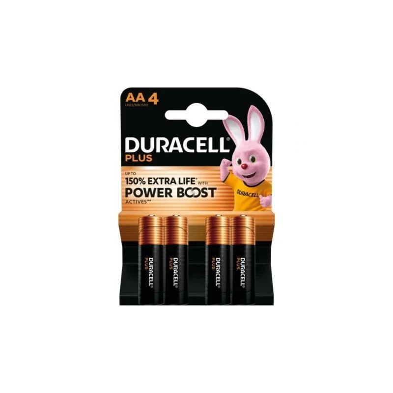 Pack de 4 Pilas AA Duracell Plus Power Boost DPBLR6B4/ 1.5V/ Alcalinas