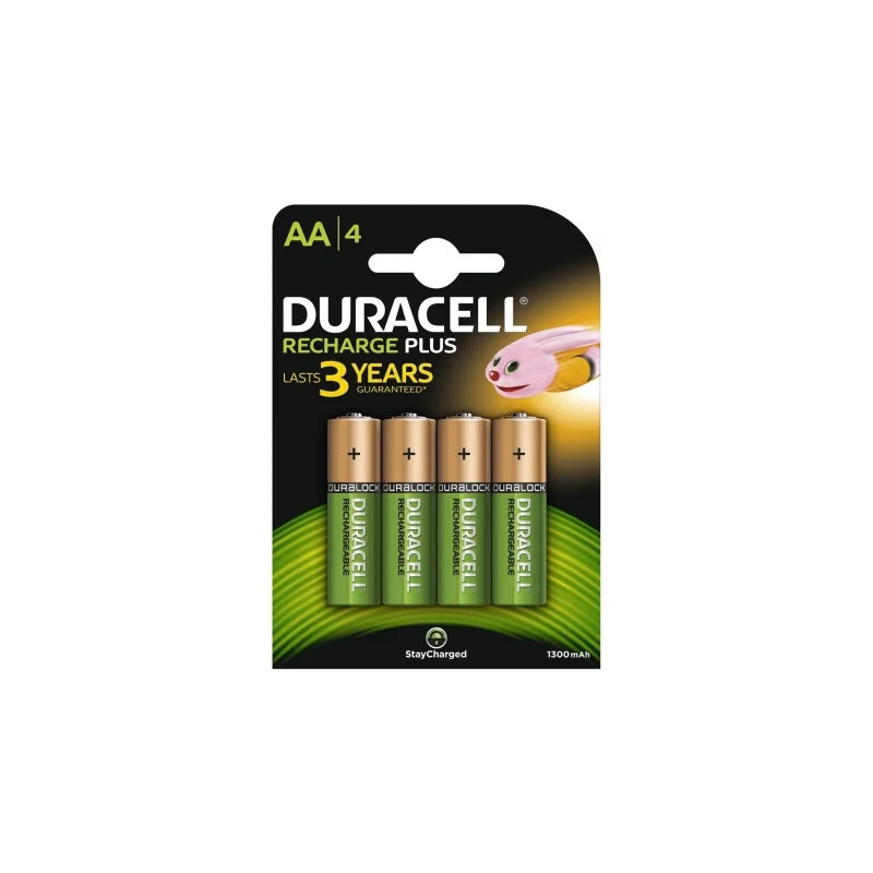 Pack de 4 Pilas AA Duracell HR6-B/ 1.2V/ Recargables