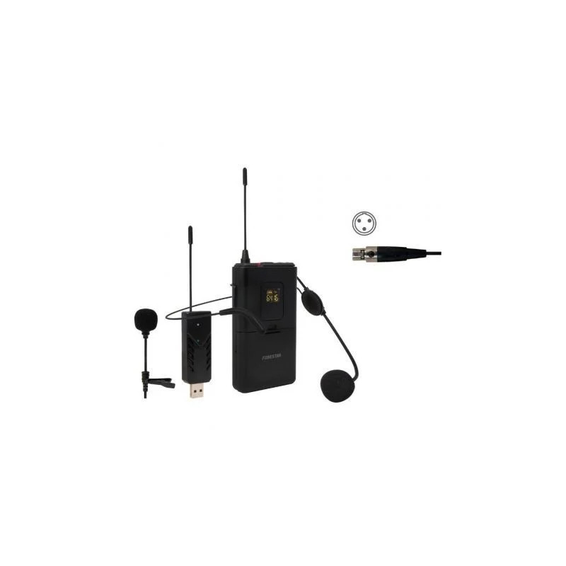 Micrófono de cabeza y solapa UHF Fonestar WI-MIC | APLIUM