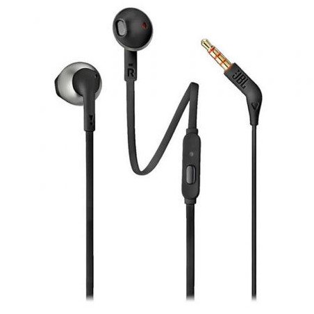 Auriculares Intrauditivos JBL Tune 205/ con Micrófono/ Jack 3.5/ Negro