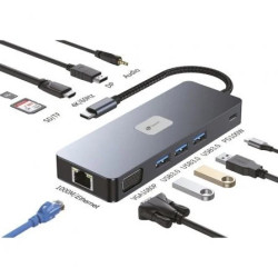 Docking USB Tipo-C Leotec LEDS03/ 3xUSB/ 1xUSB Tipo-C PD/ 1x | APLIUM