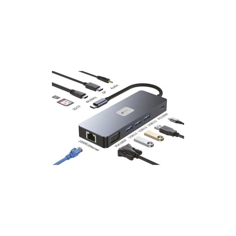 Docking USB Tipo-C Leotec LEDS03/ 3xUSB/ 1xUSB Tipo-C PD/ 1x | APLIUM