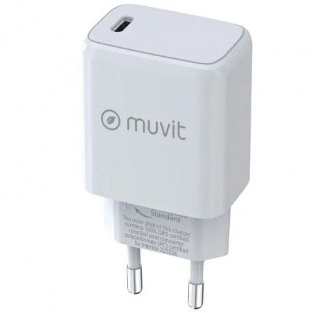 Cargador de Pared Muvit For Change MCACC0014/ 1xUSB Tipo-C/ | APLIUM