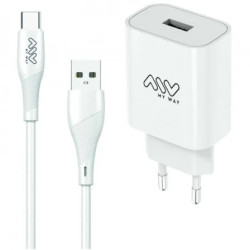 Cargador de Pared Myway MYWEPAK0002/ 1xUSB + Cable USB Tipo- | APLIUM