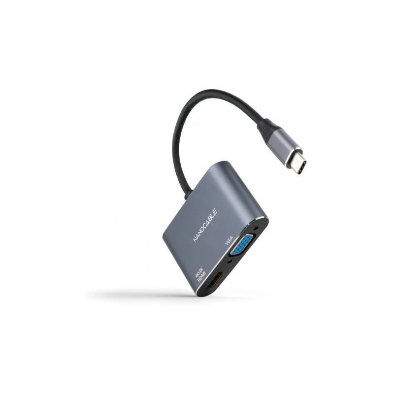 Conversor Nanocable 10.16.4303/ USB Tipo-C Macho/ HDMI Hembra - VGA He