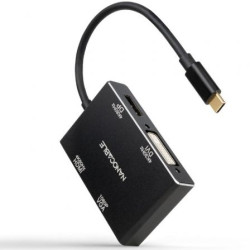 Conversor Nanocable 10.16.4307/ USB Tipo-C Macho - VGA Hembra/ DVI Hem