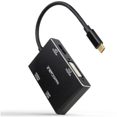 Conversor Nanocable 10.16.4307/ USB Tipo-C Macho - VGA Hembra/ DVI Hem