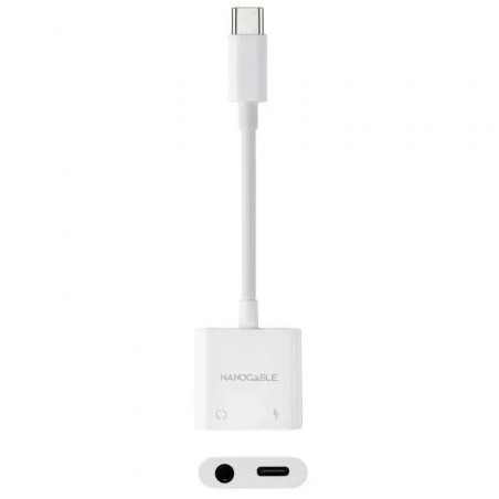 Adaptador Audio Nanocable 10.24.1206/ USB Tipo-C Macho - Jack 3.5 Hemb