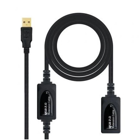 Cable Alargador USB 2.0 Nanocable 10.01.0212/ USB Macho - USB Hembra/