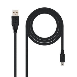 Cable USB 2.0 Nanocable 10.01.0400/ USB Macho - MiniUSB Macho/ 50cm/ N