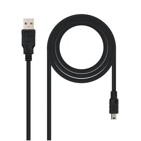 Cable USB 2.0 Nanocable 10.01.0400/ USB Macho - MiniUSB Macho/ 50cm/ N