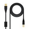Cable USB 2.0 Impresora Nanocable 10.01.1205/ USB Tipo-B Macho - USB M