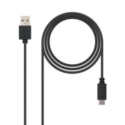 Cable USB 2.0 Nanocable 10.01.2101/ USB Tipo-C Macho - USB Macho/ 480M