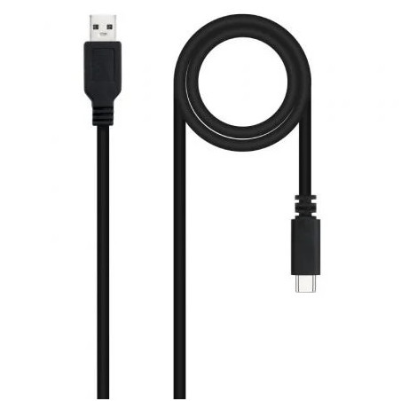 Cable USB 2.0 Nanocable 10.01.2101-L150/ USB Tipo-C Macho - USB Macho/