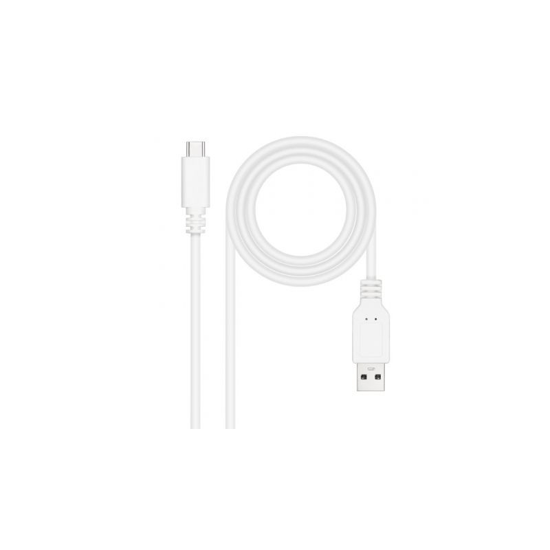 Cable USB 2.0 Nanocable 10.01.2101-L150-W/ USB Tipo-C Macho - USB Mach