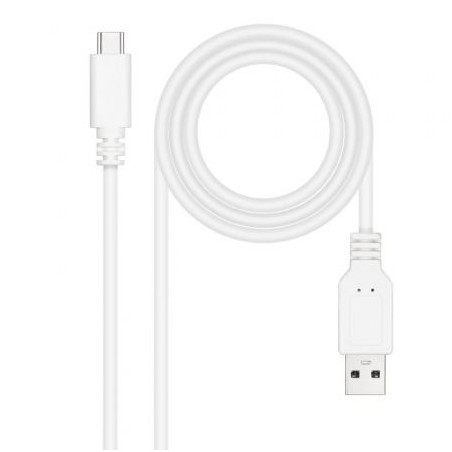 Cable USB 2.0 Nanocable 10.01.2101-L150-W/ USB Tipo-C Macho - USB Mach