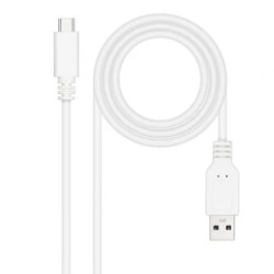 Cable USB 2.0 Nanocable 10.01.2103-W/ USB Tipo-C Macho - USB Macho/ 48