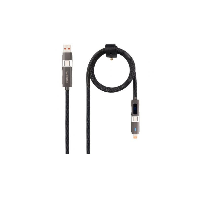 Cable USB 2.0 Tipo-C Nanocable 10.01.2501/ USB Tipo-C Macho + USB Mach