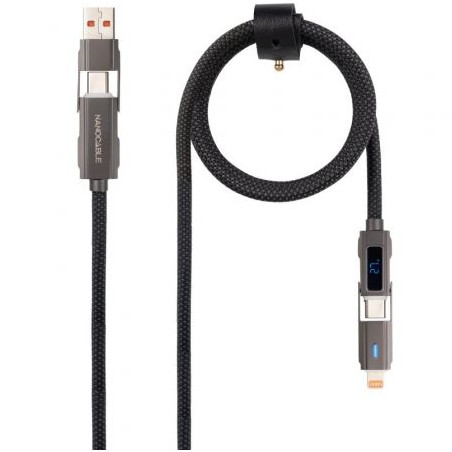 Cable USB 2.0 Tipo-C Nanocable 10.01.2501/ USB Tipo-C Macho + USB Mach