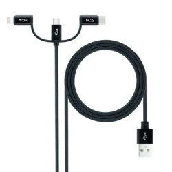 Cable USB 2.0 Nanocable 10.01.3200/ Lightning Macho - Micro USB Macho/